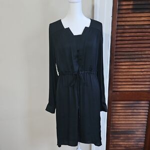 Simply Vera Vera Wang Black Long Sleeve Dress with Drawstring